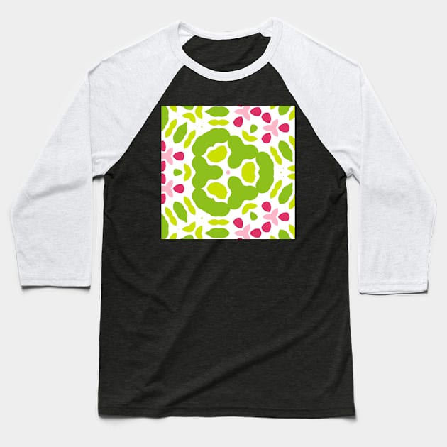 Kaleidoscope of Bright Cute Colors Dots Baseball T-Shirt by Peaceful Space AS